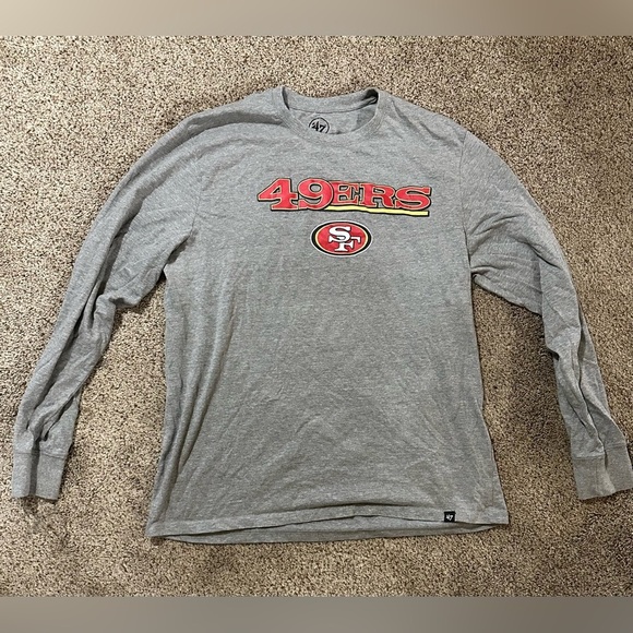 47 Brand San Francisco 49ers Gray Cotton-Polyester Blend Shirt - Picture 6 of 7